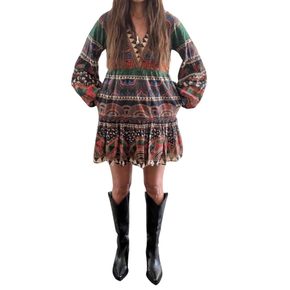 FARM RIO Printed Tunic Dress (S) - Picture 5 of 6